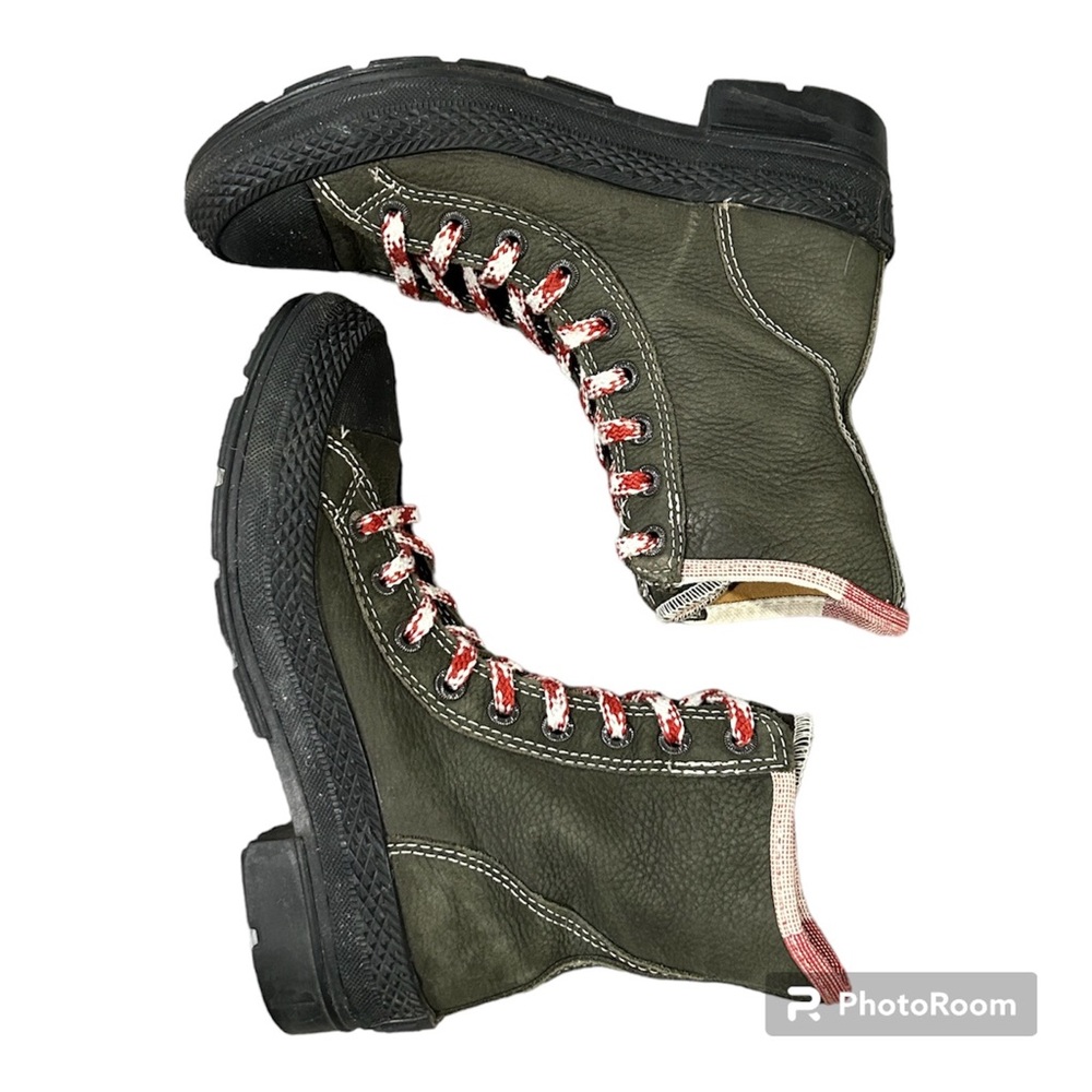 Converse Chuck Taylor All Star High tops Dark Green Leather Women’s Sz 5.5 - Picture 6 of 12